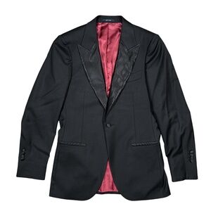 Suitsupply New Verona Int Black Wool Dinner Cocktail Blazer Jacket Mens 34